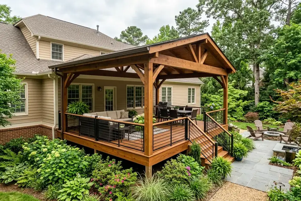 Covered deck and outdoor space inspiration
